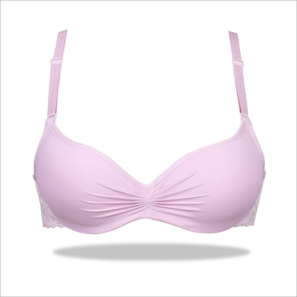 Crinkled Luxury Turkish Imported Padded Bra with Mesh Bands