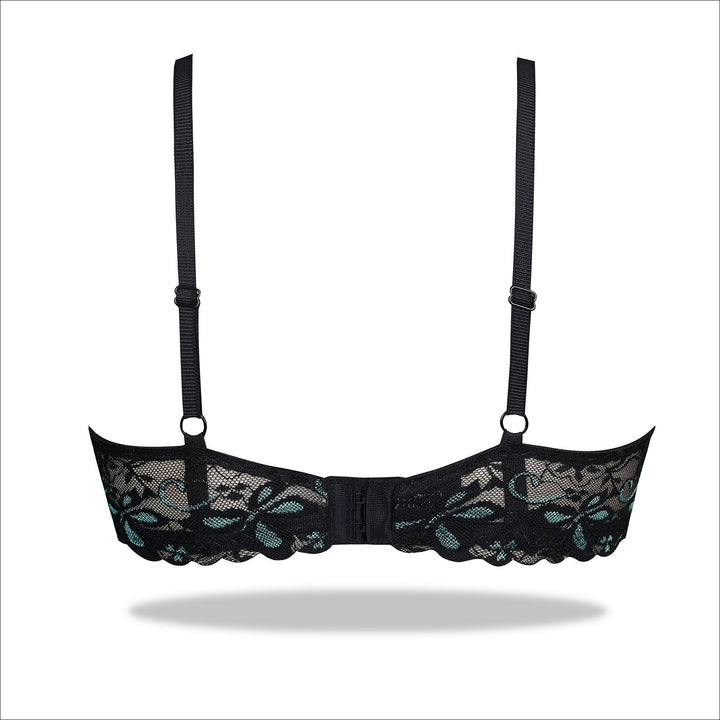 shop now Green and Black Padded Mesh Imported Bra