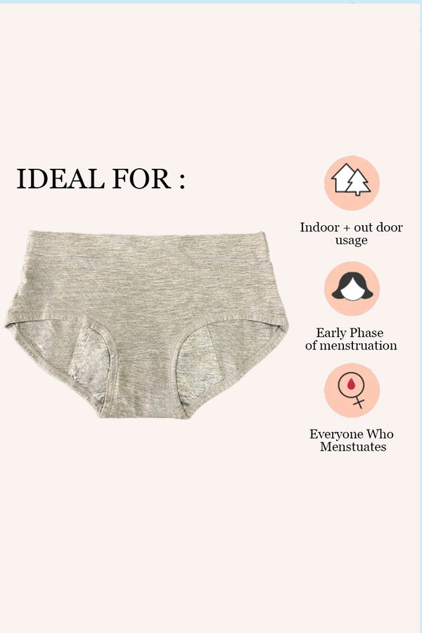 Grey Leak Proof Layered Period Underwear