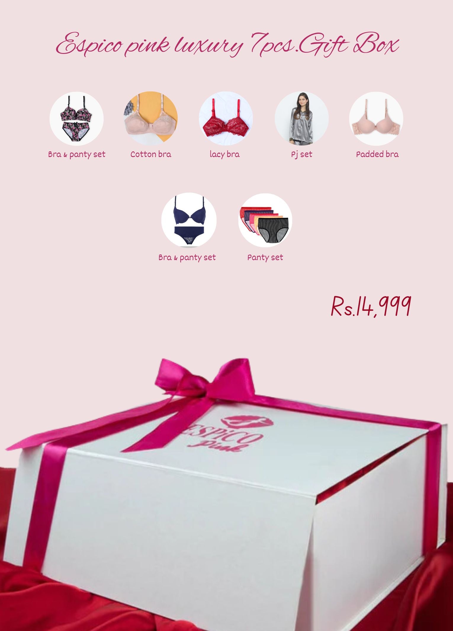 Espico Pink luxury 7pcs.Gift Box