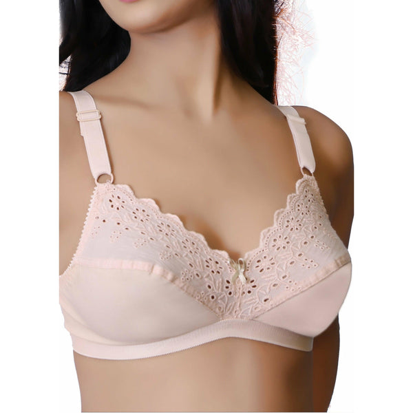 Skin Queen's Cup - Breathable Non-Padded Wirefree Cotton Bra - Espicopink